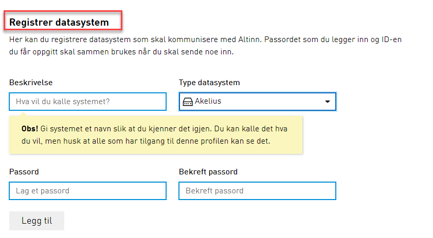 Registrer datasystem