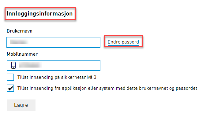 Innloggingspassord 